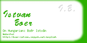 istvan boer business card