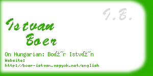 istvan boer business card